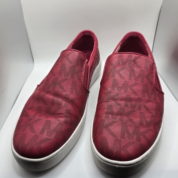 Michael Kors Keaton Slip-On Sneakers Dark Raspberry Red Women’s Shoes size10 - Picture 1 of 15